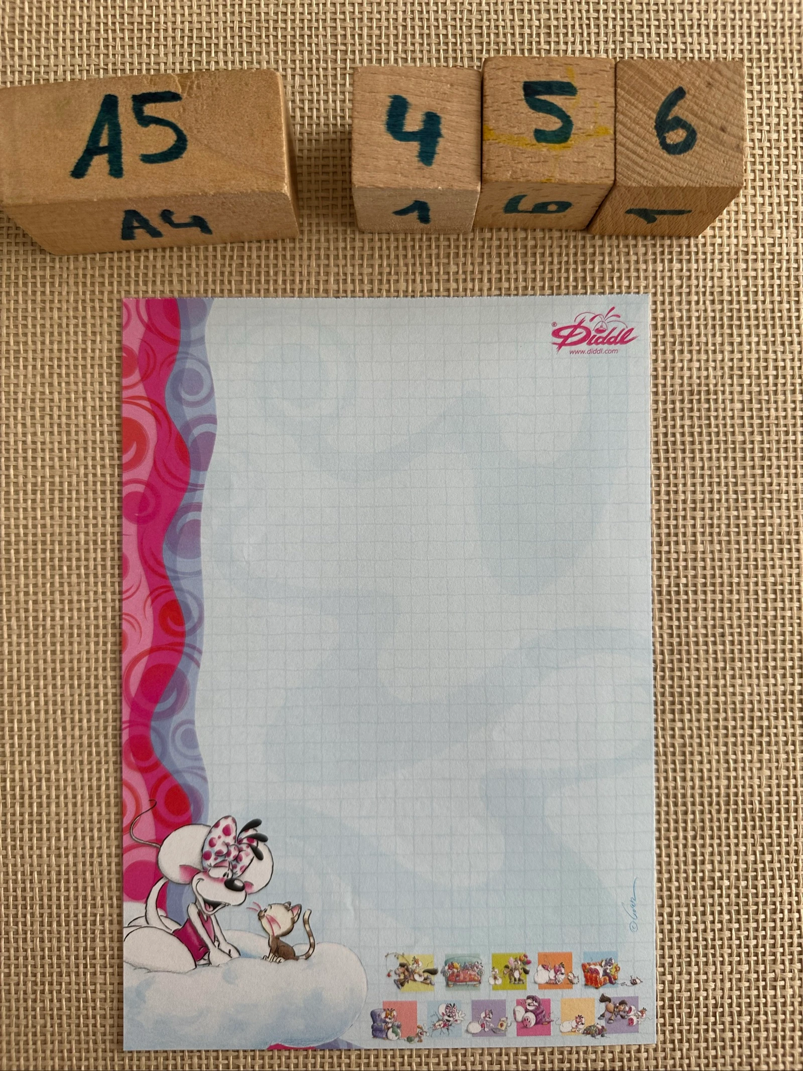 Diddl gekleurd briefpapier A5 nr. 456
